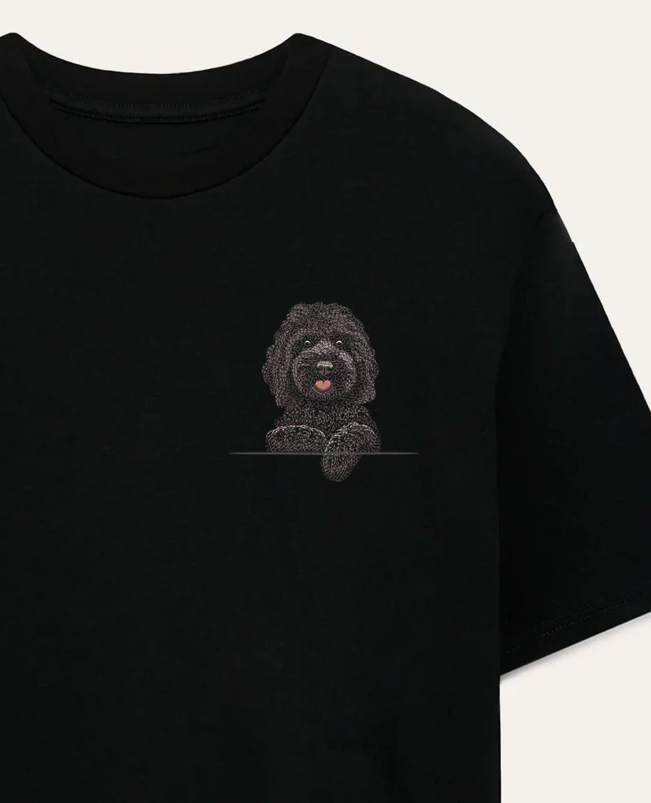 Cockapoo (czarny) – koszulka z haftem