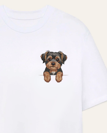 Morkie (czarny podpalany) – koszulka z haftem
