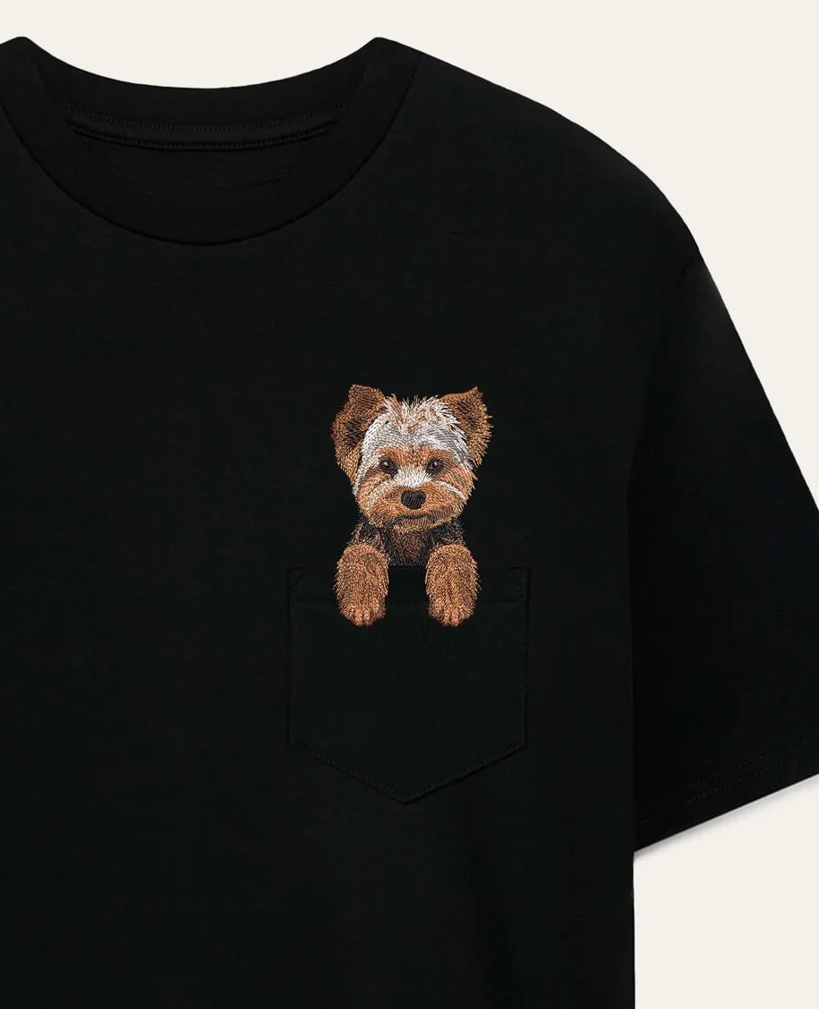 Koszulka z haftem Yorkshire terrier
