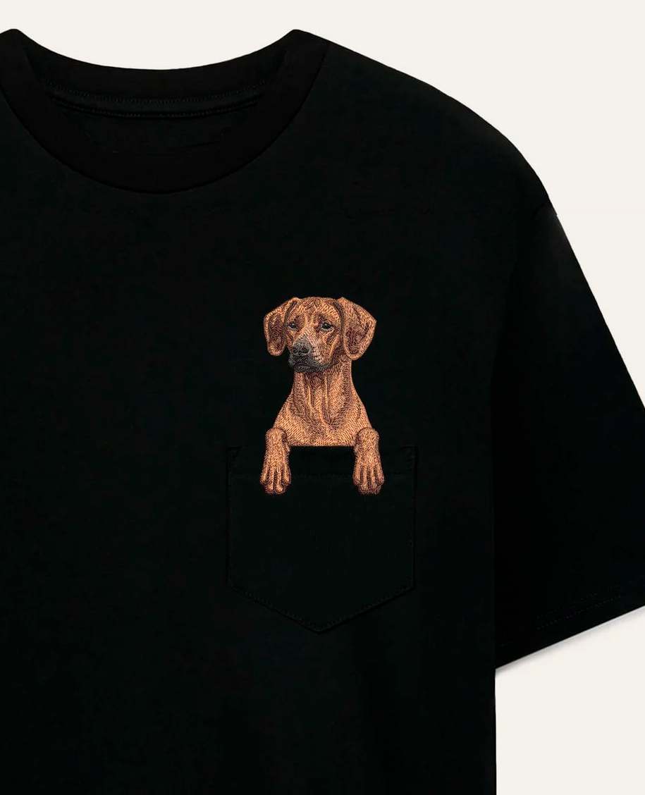 Koszulka z haftem Rhodesian ridgeback