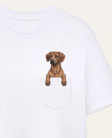 Koszulka z haftem Rhodesian ridgeback