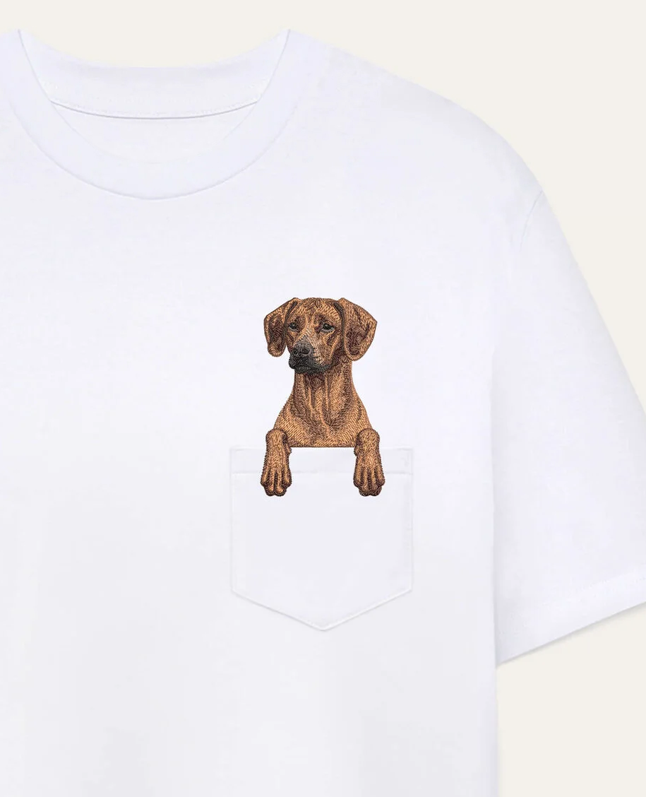 Koszulka z haftem Rhodesian ridgeback