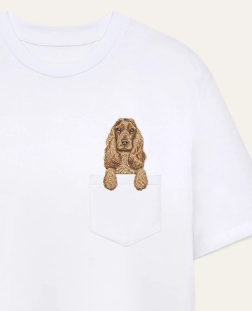 Koszulka z haftem Cocker spaniel angielski (marmurkowy)