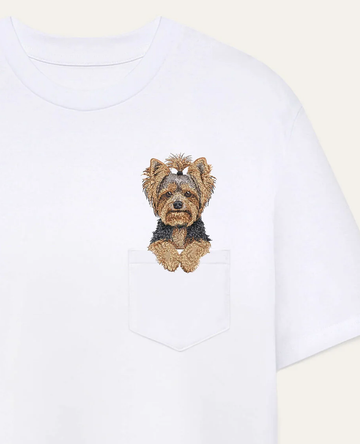 Koszulka z haftem Yorkshire terrier (dziewczynka)